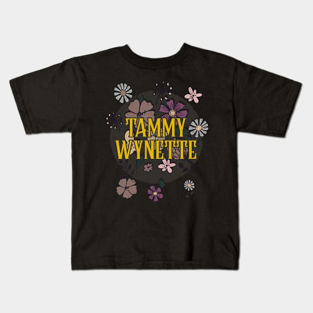 Aesthetic Tammy Proud Name Flowers Retro Styles Kids T-Shirt by Shana Pfannerstill